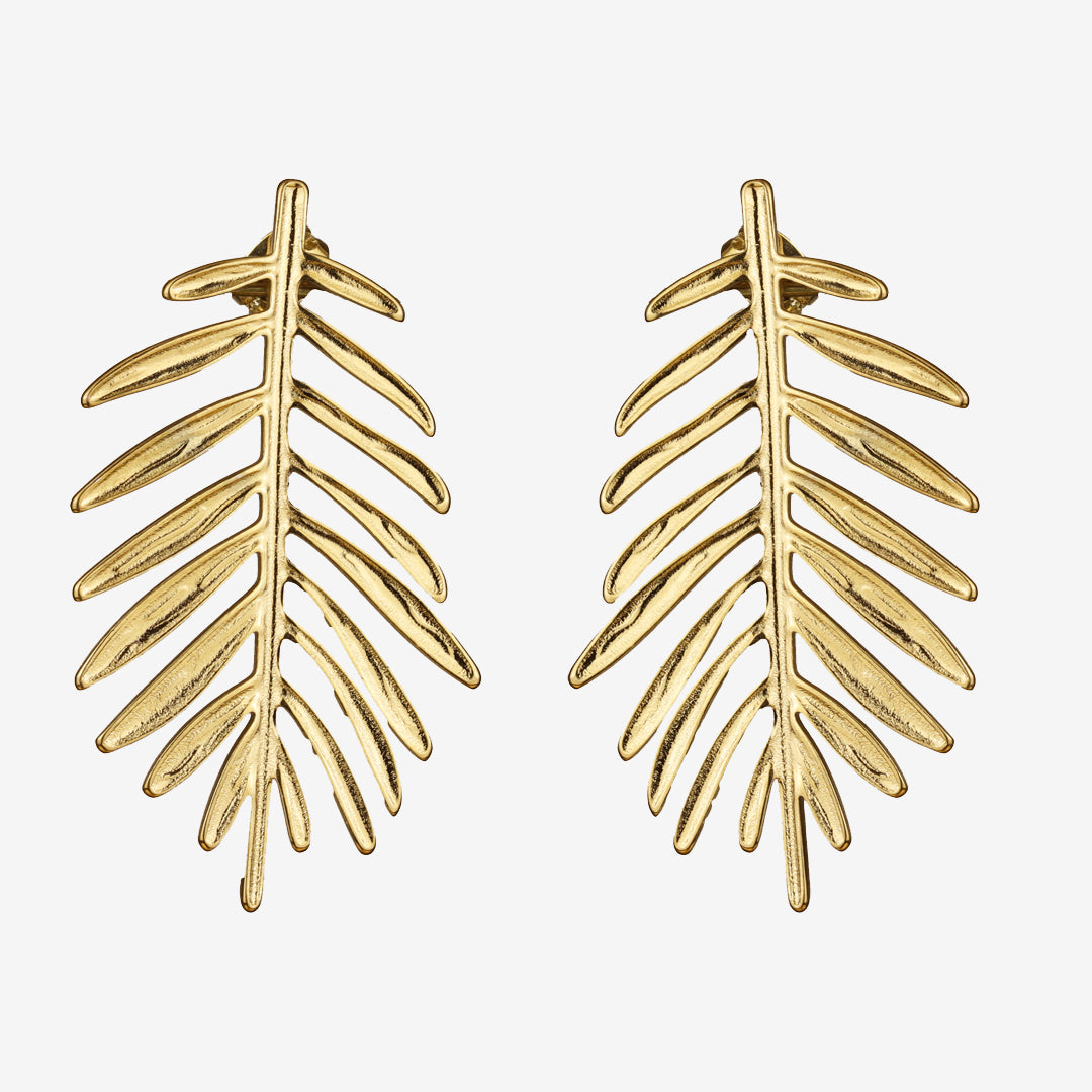 Aretes hoja tropical