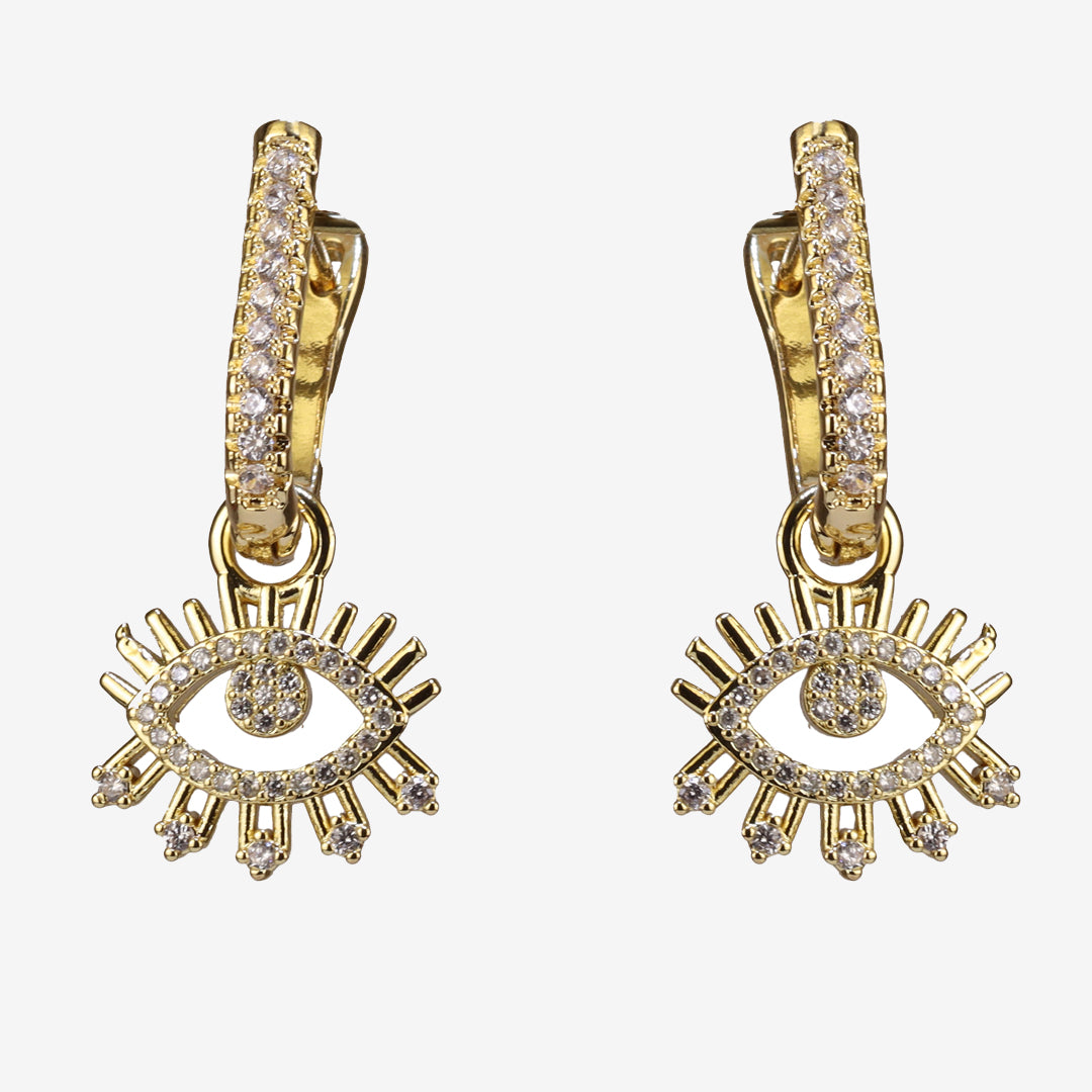 Aretes colgante ojo zirconia