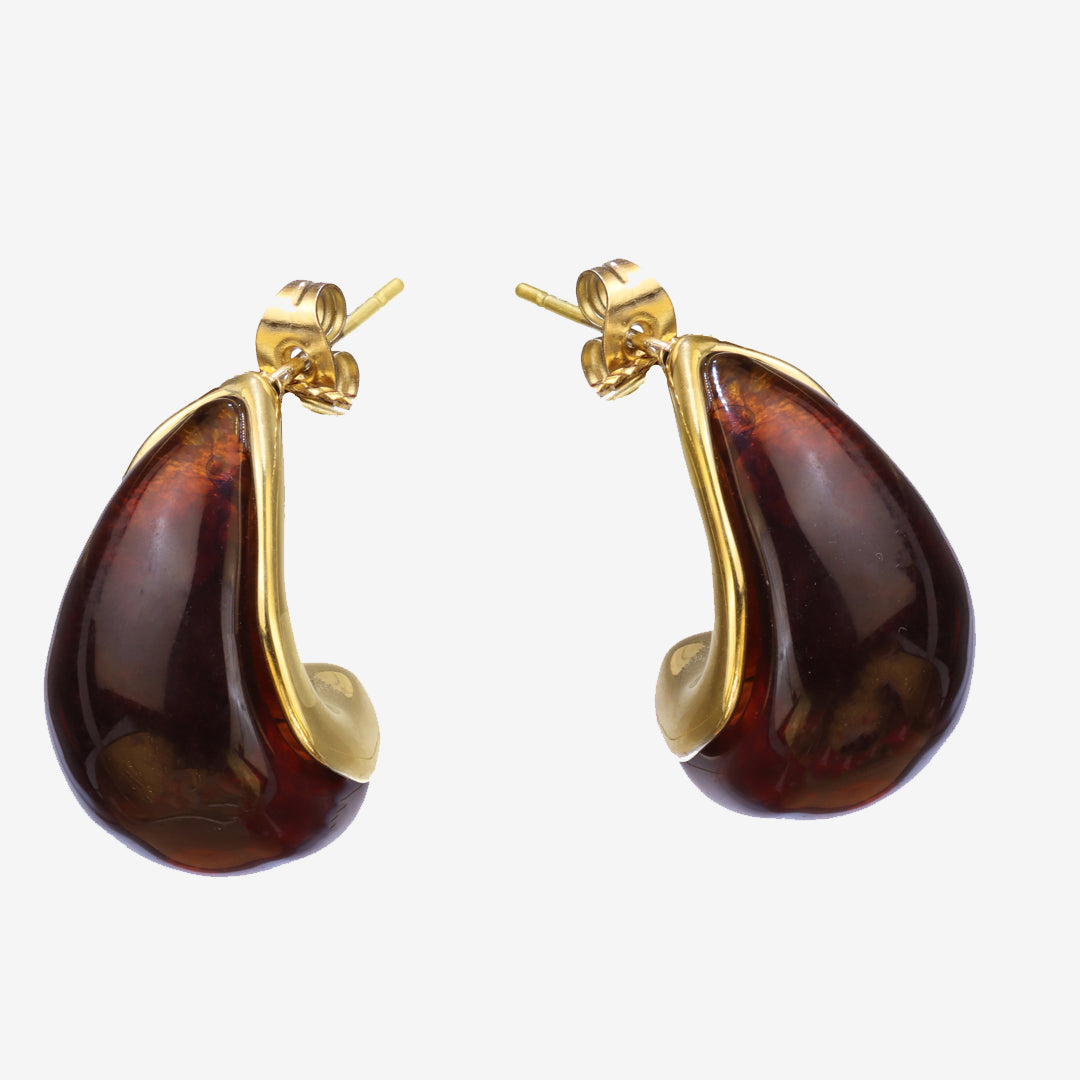 Aretes gota carey