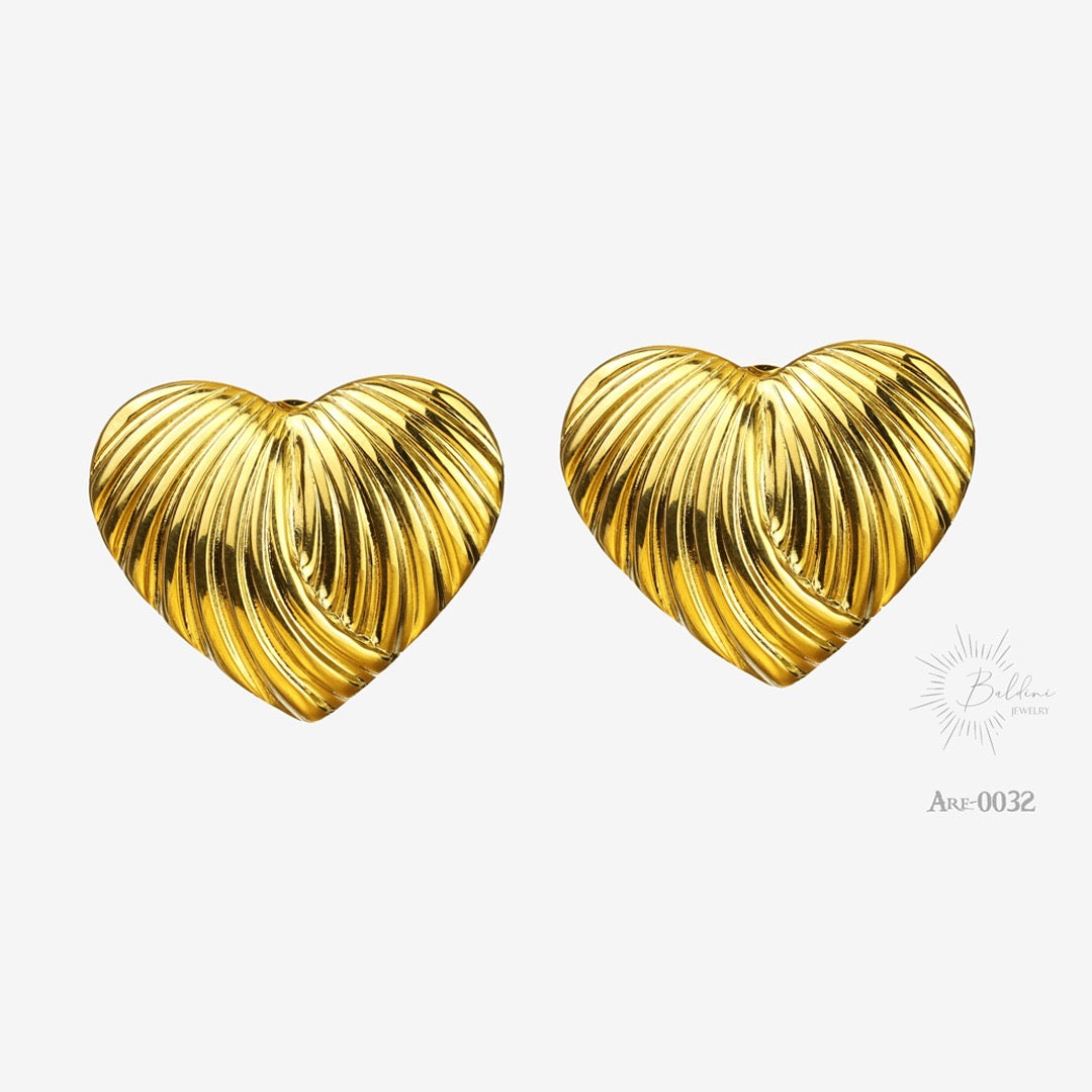 Aretes Corazón Textura