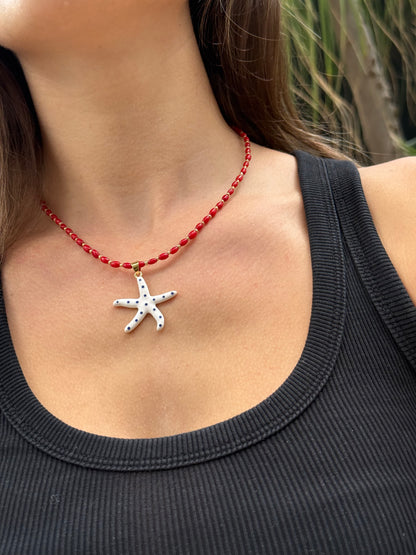 Collar Coral con Estrella