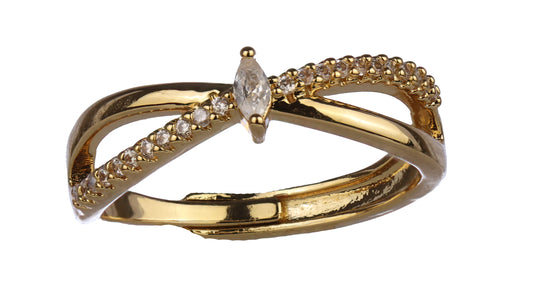Anillo Cruz de Luz Marquise