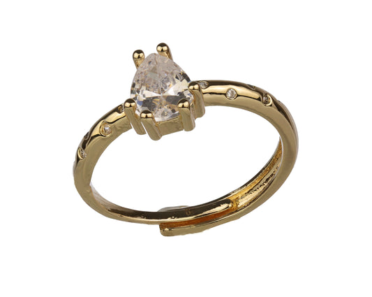 Anillo Solitario Pera