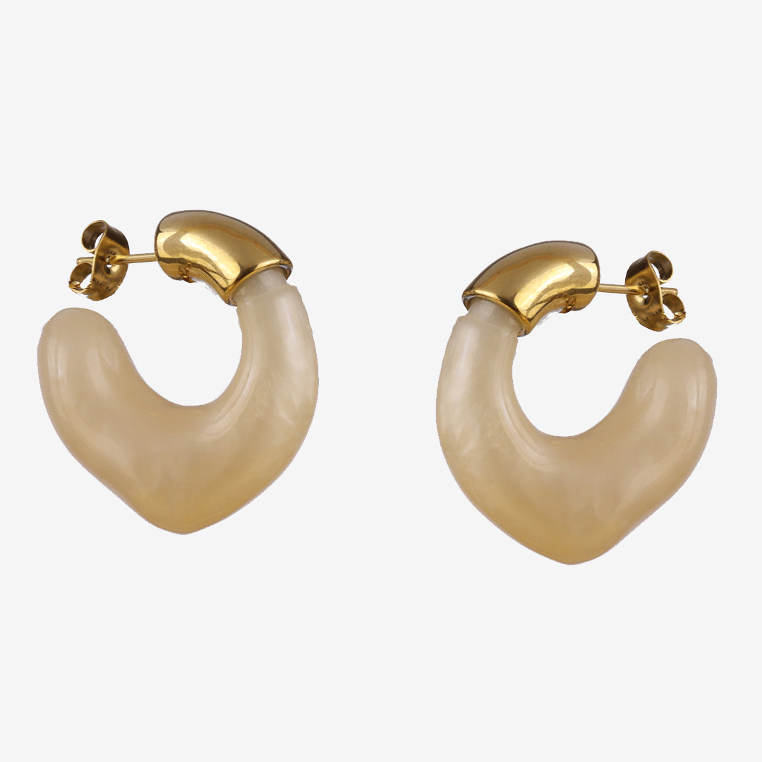 Aretes resina blanco