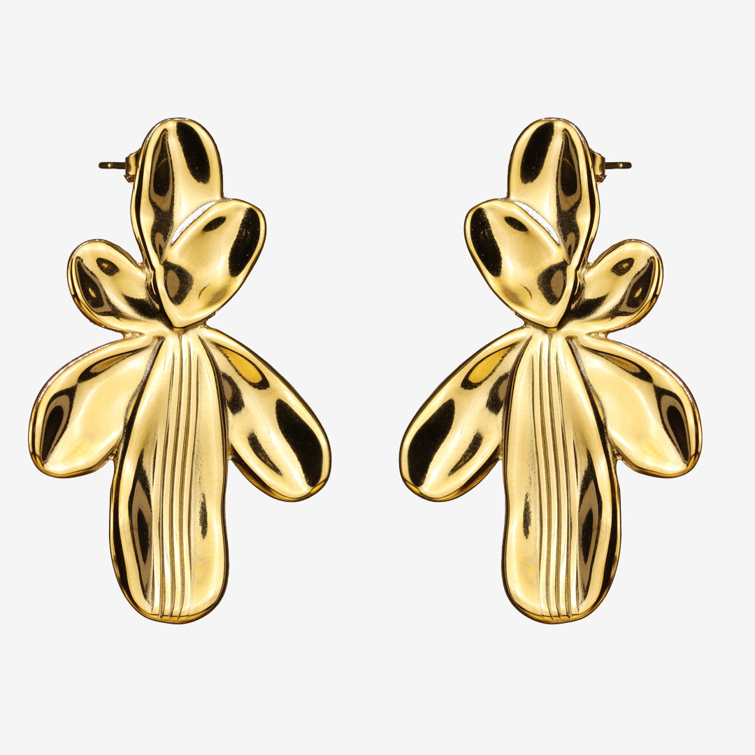 Aretes flor grande